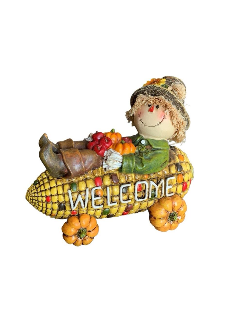 Unique Scarecrow Corn‎ Car Figurine Halloween Fall Farm Decor Pumpkin Welcome